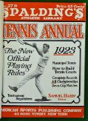 Fine 1923 Spalding’s Tennis Annual - ex Nat Fleischer library - a fine hard bound cover c/w