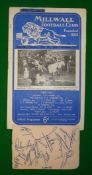 1957 Millwall v Birmingham City Football Programme: FA Cup 5th Round played 16th February 1957