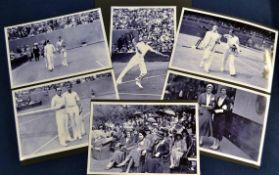Collection of 1930s Tennis Glass Negative Images - depicting English lawn tennis – comprising 7x