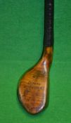 Fine and scarce Drummond’s Pat stained beech wood off set scare neck putter c. 1895 – c/w horn