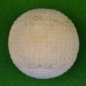 Fine square line mesh pattern rubber golf ball - retaining all the original white finish