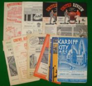 1950s Midland Teams (H + A) Football Programmes: To include Manchester Utd v Birmingham 19/4/58, v