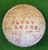Large oversize “The Clent” line mesh guttie golf ball – retraining most of the original white finish