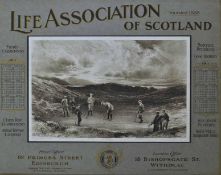 Michael James Brown (1853-1947) ORIGINAL 1911 LIFE ASSOCIATION OF SCOTLAND GOLFING CALENDAR – titled