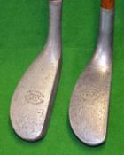 2x interesting Mills Standard Golf Co long nose alloy putters to incl a scarce “Mills Hilton X