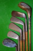 6x various clubs to incl W Hunter driver, 5x assorted irons comprising 3x smf irons incl early Tom