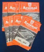 1955/56 Arsenal Football Programmes (H): to include v Chelsea 27/8/55, Aston Villa 1/10, Charlton