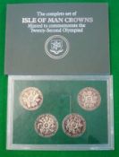 1980 Olympic Games Isle of Man Crowns: Minted to commemorate the 22nd Olympiad Produced by Pobjoy