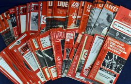 Liverpool Football Programmes: All 1960s to 1970s including 12 European Matches. (61)