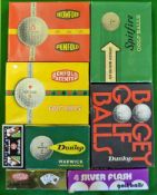 8x boxes of unused dimple golf balls to incl both wrapped and unwrapped comprising 6x Dunlop