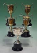 Collection of 5x Avery Tennis Club trophies from 1949-1954 – each engraved The Sir Gilbert Vyle