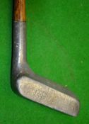 Scarce unnamed Mills pat alloy rectangular putter with a raised top line stamped Reg no 631303 and