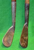 2x good Scottish club makers smf irons c. 1890s to incl general iron with faint stamp mark and