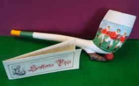Hand Painted Manchester United Clay Pipe: Made by Broseley Clay pipes painted with Football