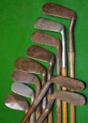 10x various Smiths and Fairlies Patent anti shank irons to incl an exaggerated example of Fairlies