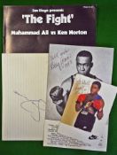 Muhammad Ali v Ken Norton original fight night boxing programme – fought in 1973 in San Diego –