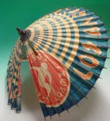 1932 Los Angeles Olympic Games Parasol: Made in Japan from Wood and paper having Los Angles and