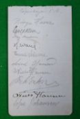 1949 Copenhagen FC Autographs: 10 Players signed in pencil and pen to Album page signed when they