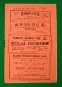 1938/9 Barnsley v Stockport County Football Programme: Played 7th January 1939 FA Cup match at