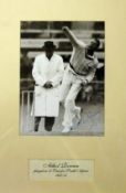 Athol Rowan (South Africa 1947-51) signed cricket display – featuring action b/w photograph print