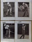 Ben Hogan – Set of 4 Ben Hogan golfing photograph prints - by Julie Alexander comprising a