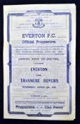 Everton Football Programme: v Tranmere Rovers 1945/6, Liverpool Senior Cup Semi-Final played 13th