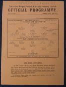 1940s Wartime Tottenham Hotspur Home Match Programme: v Fulham 2nd May 1942, central fold with