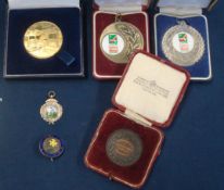 Collection of Sporting Medals: To include Oxford University Boxing Club Light Heavy Weight Bronze