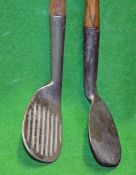 2x interesting patent niblicks - to incl Jack Hutchison Times Square ribbed face and a Tom Stewart
