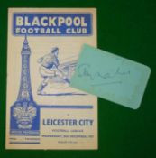 1957 Blackpool v Leicester City Football Programme: Played 25th December 1957 together with Album
