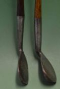 2x Fairlies Patent anti-shank irons to incl Anderson Anstruther Niblick with hand punched ball
