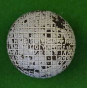 Silver Town line mesh pattern gutty golf ball c. 1890s - retaining 70% original paint – one mark
