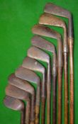 10x assorted smf irons from a cleek to niblick makers incl Wm Park Musselburgh, R. Condie,