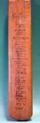 1948 England and Australia signed cricket bat – signed to the front by 14x Australian players to