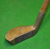 Anderson Zo Zo brass mallet head putter with steel face insert and fitted with original hide grip-