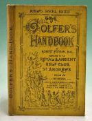 Forgan, Robert M. A – “The Golfer’s Handbook – incl History of the Game, Special uses of the