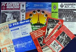 European Football Programmes: Borussia v Liverpool 1966 E.C.W.C. Final, Real Madrid v Liverpool 1981