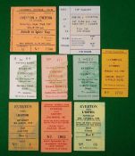 Liverpool & Everton Tickets: All tickets for matches between the two teams 1964 to 1981. (9).