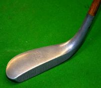 Scarce Mills KL alloy longnose putter –fitted with original hide grip – in good overall condition