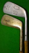 2x unusual very deep faced oversize blade putters to incl Auchterlonie no.7 putter the head measures