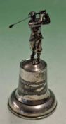 Fine and interesting 1934 silver plated golfing figure trophy –featuring a detailed removable Vic