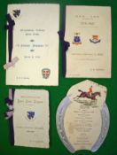 4x 1890s Cambridge University Rowing related dinner menus - 2x signed: to incl 1896 Hunt Menu signed