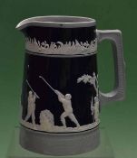 A Scarce Fine Copeland Late Spode medium golfing milk jug c. 1900 –- decorated with golfers in white