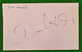 Ian Ashley and David Purley signed autograph album page: both back to back - Ian Ashley raced in