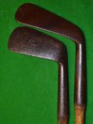 Early Anderson large smf lofting iron stamped ANCL to the head and shaft and Wm Park Musselburgh