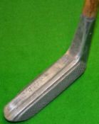 Fosters Ashbourne Pat “The Bogee” elongate rectangular alloy putter – square hosel c/w later hide