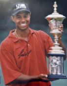 1996 Tiger Woods U.S. Amateur Golf Champion signed colour photograph – colour photograph of Tiger