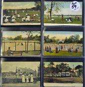 Collection of 24 American Tennis Postcards c1900 – to incl mostly tennis matches in progress – all