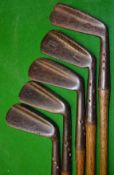 5x Maxwell irons to incl cleek, mid iron and 3x mashies – need cleaning all with full length