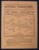 1940s Wartime Tottenham Hotspur Home Match Programme: v Watford (London War Cup) 28th March 1942,